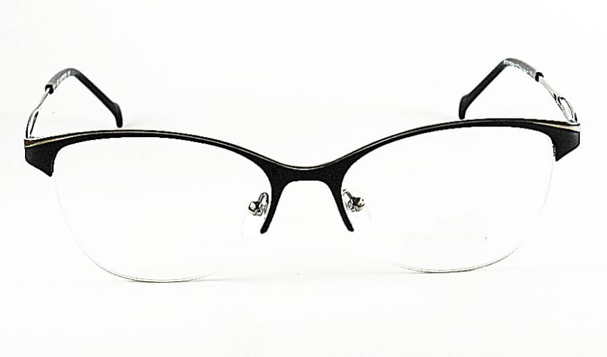 Half rim sales cat eye glasses